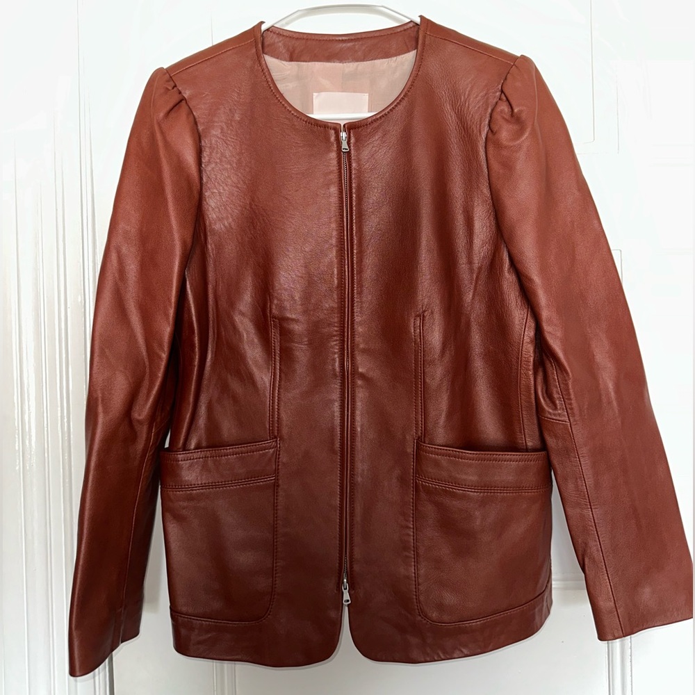Rebecca Taylor Brown Leather Blazer